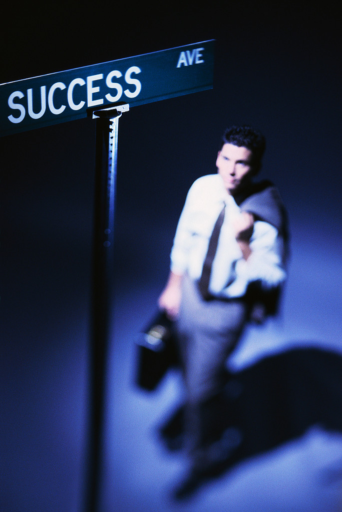 Businessman at Road of Success