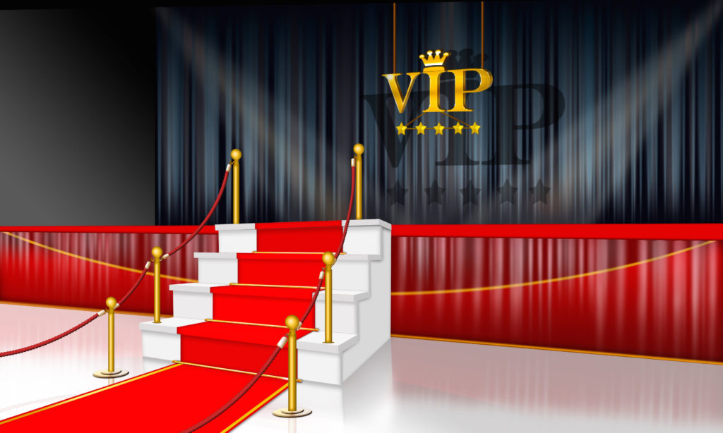 Vip Gala mit roten Teppich, Treppe und Bühne