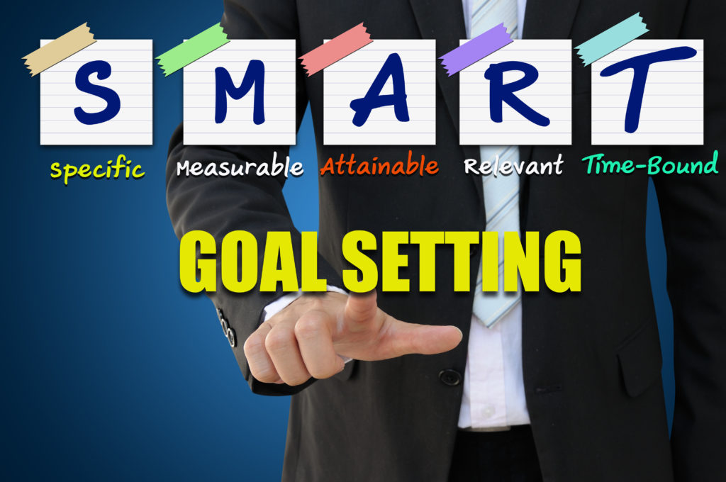 Smart goal setting of business concept